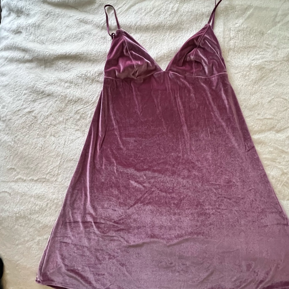 Victoria's Secret Velvet Slip Dress in Mauve - Picture 3 of 5